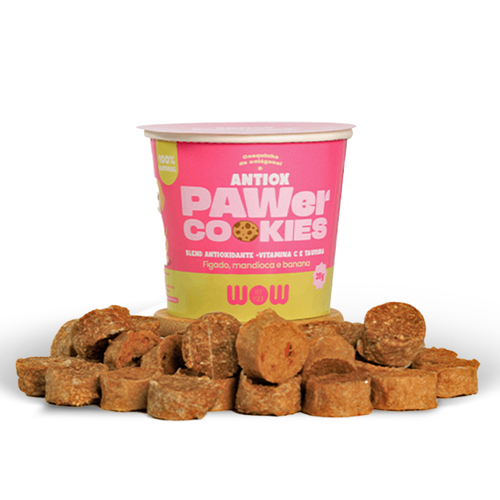 Pawer Cookies Antiox de Fígado, Mandioca e Banana - 35g
