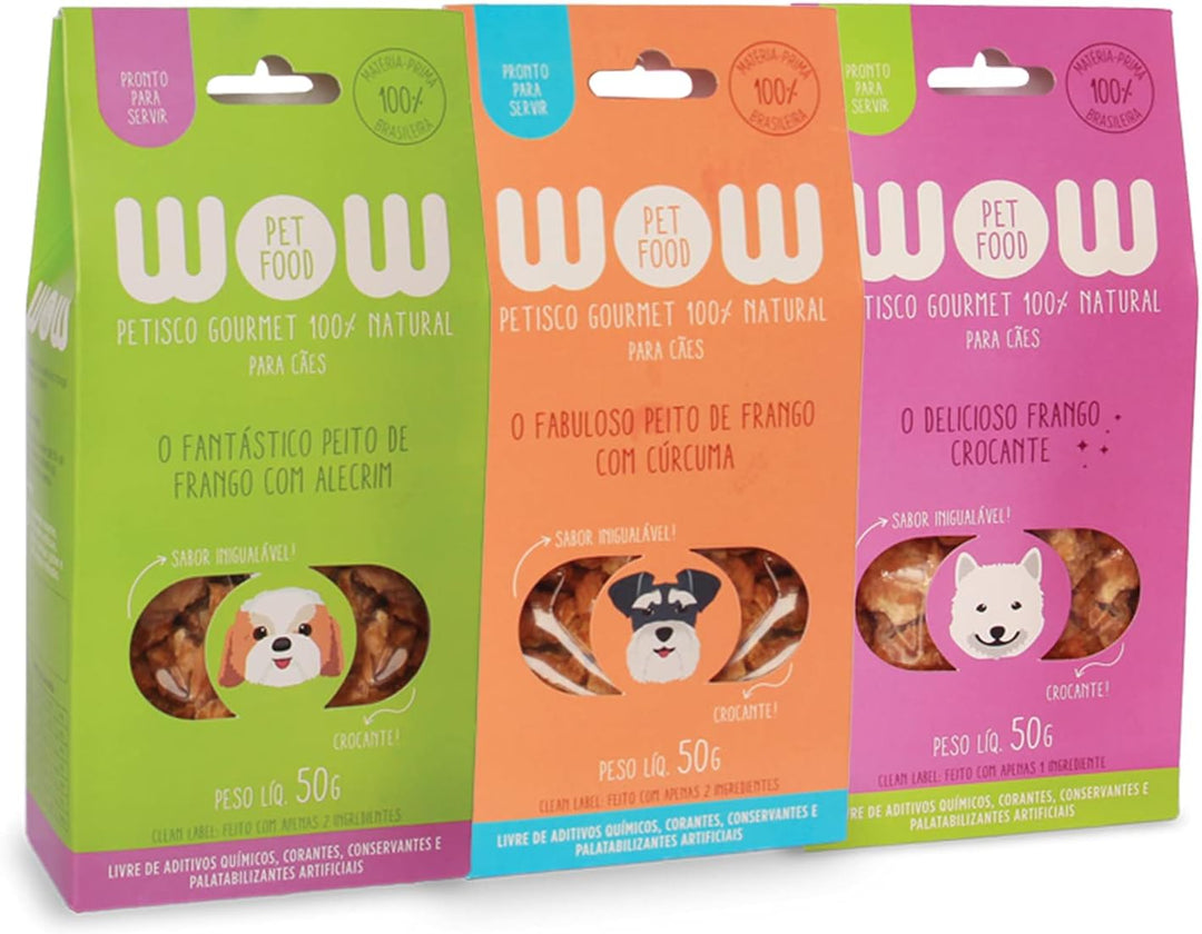 Kit De Petiscos De Frango Para Cães Wow Pet Food