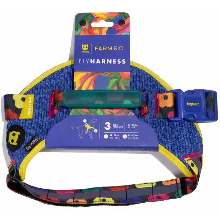 Peitoral para Cães Zee.Dog Fly Harness Farm Rio Samba - Tam 3