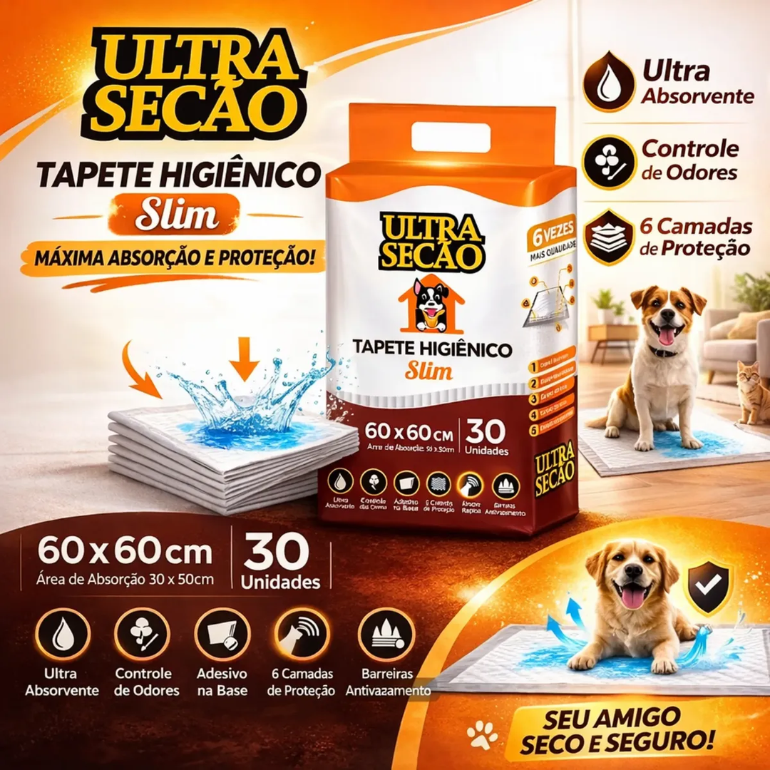 Tapete Higiênico Ultra Secão Branco Premium - Great Pets 30 unid.