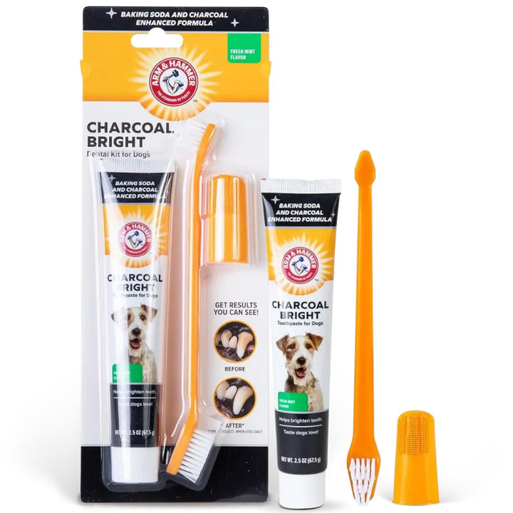 Kit Dental Arm & Hammer Clareador Para Cães Charcoal Bright Sabor Menta