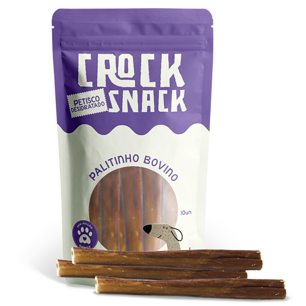 CrockSnack Palitinhos de Esôfago Bovino Desidratado - Freebo Pet