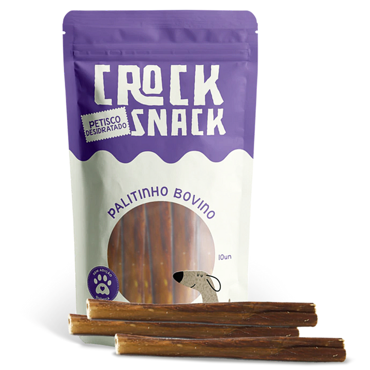 CrockSnack Palitinhos de Esôfago Bovino Desidratado - Freebo Pet