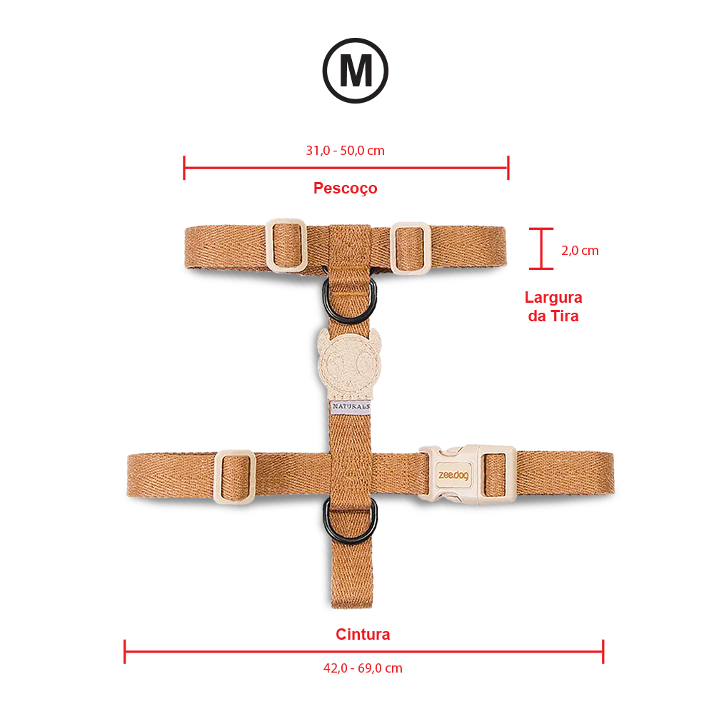 Peitoral Para Cachorros H Dune Naturals Zee Dog M