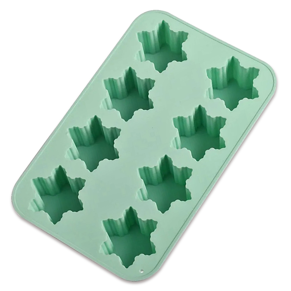 Forma de Gelo de Silicone Flocos de Neve cor Azul - MOZCADA