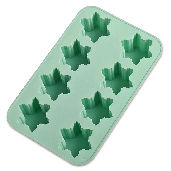 Forma de Gelo de Silicone Flocos de Neve cor Azul - MOZCADA