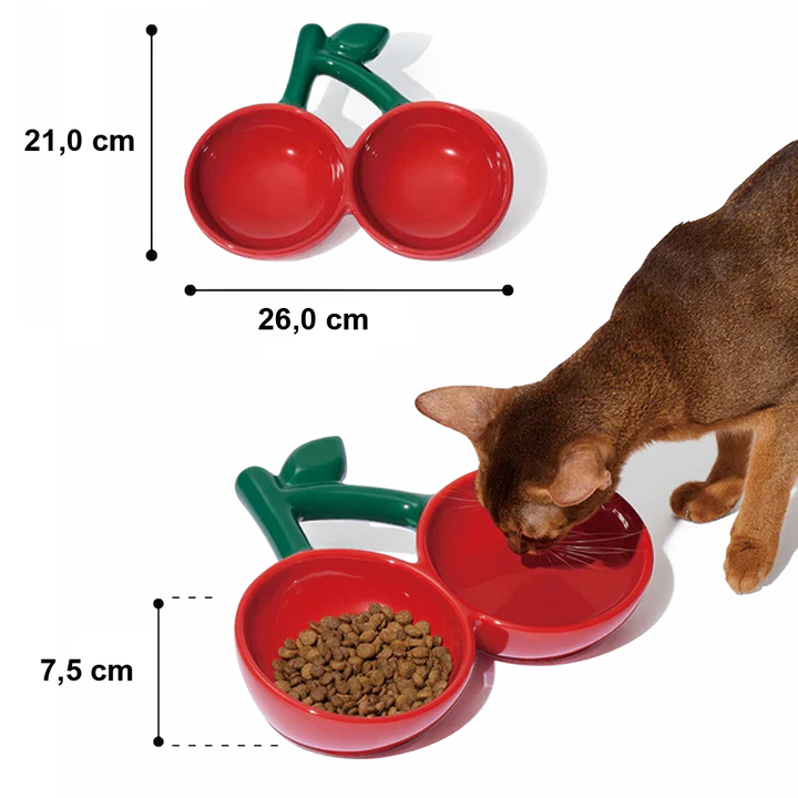 Comedouro de Cerâmica Modelo Cereja para Pets - Vetreska