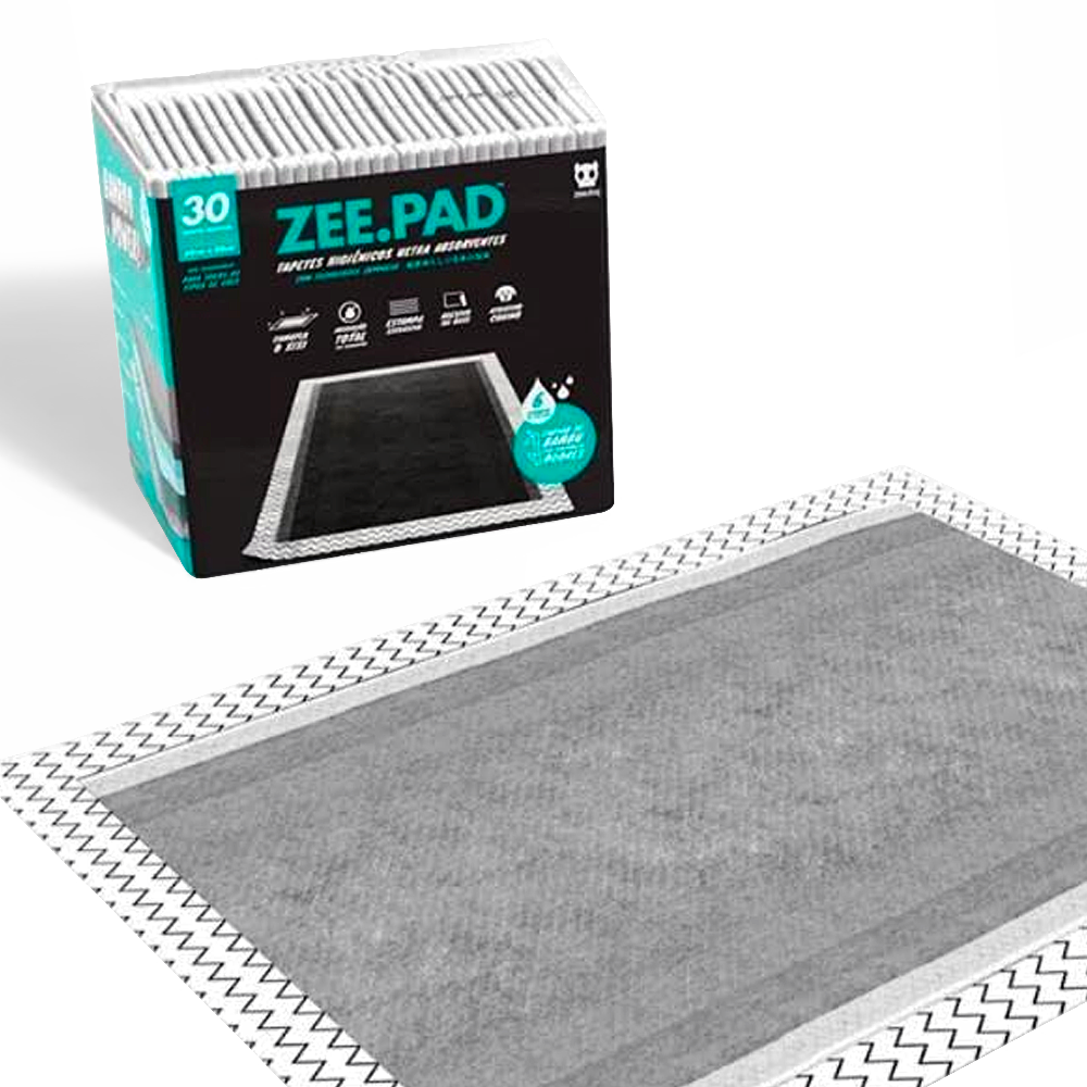 Tapete Higiênico Zee Pad, Zee Dog 30 un Preto