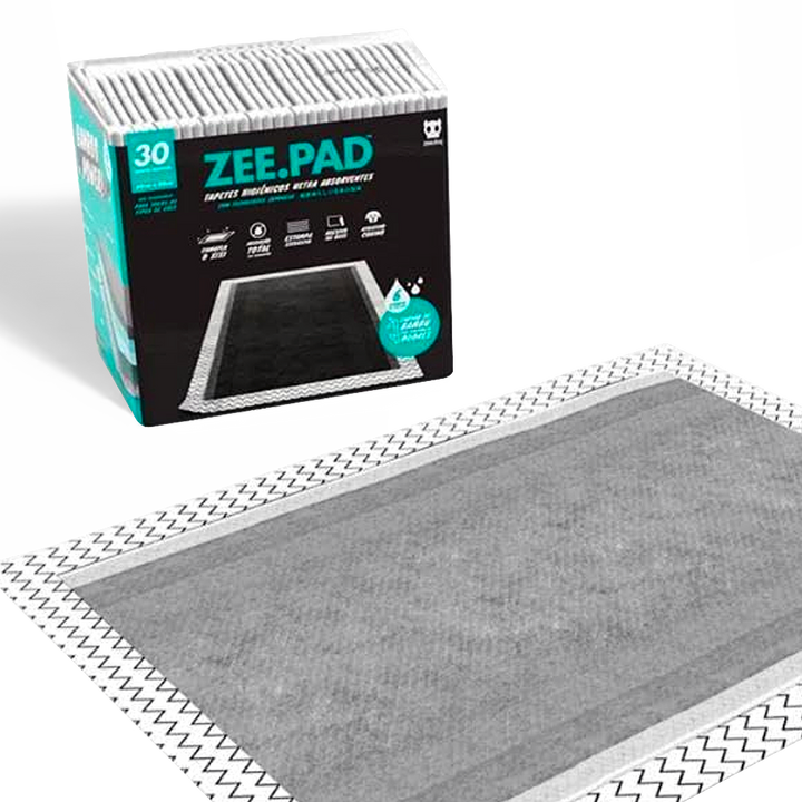 Tapete Higiênico Zee Pad, Zee Dog 30 un Preto