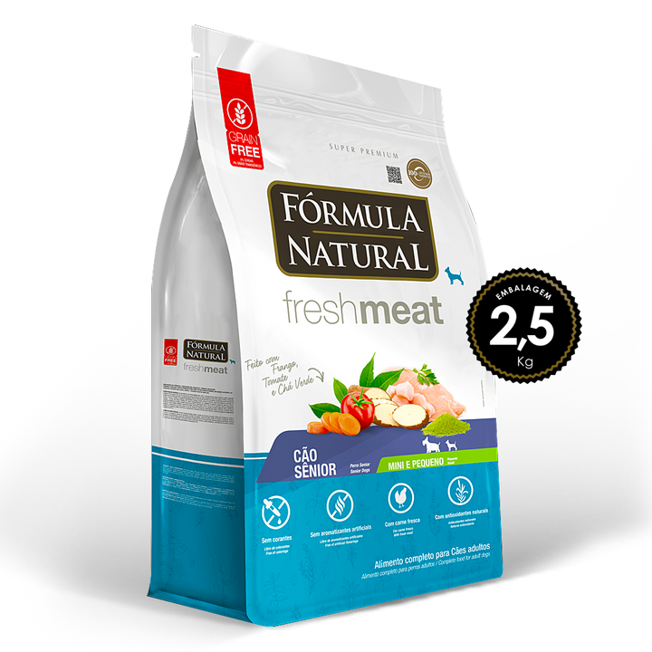 Ração Fresh Meat Cães Sênior Mini/Peq 2,5kg
