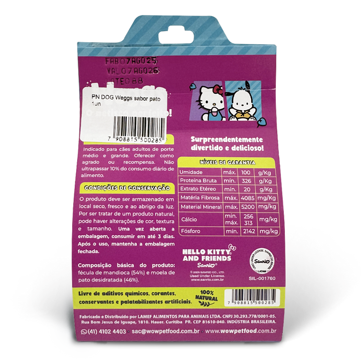 Petisco Natural Recreativo WOW Cães Sabor Pato