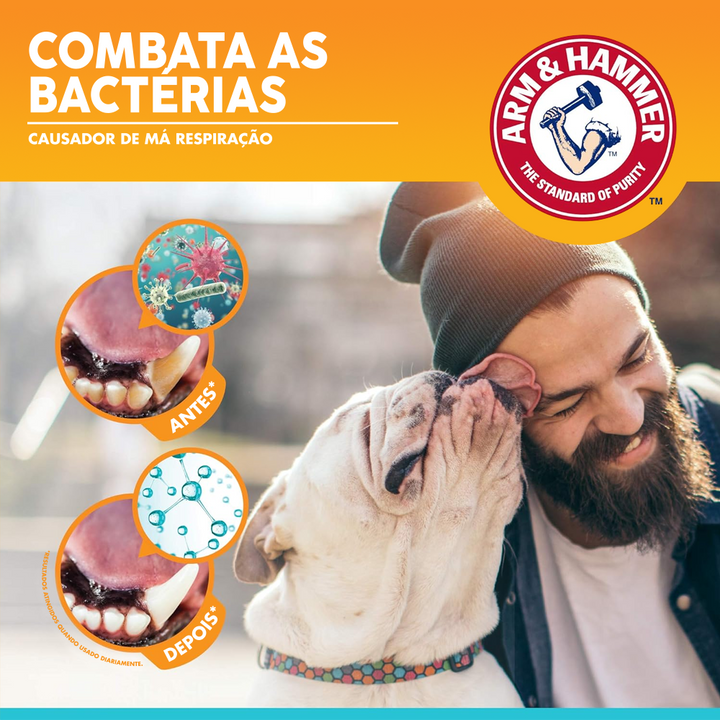 Kit Dental Arm & Hammer Clareador Para Cães Charcoal Bright Sabor Menta