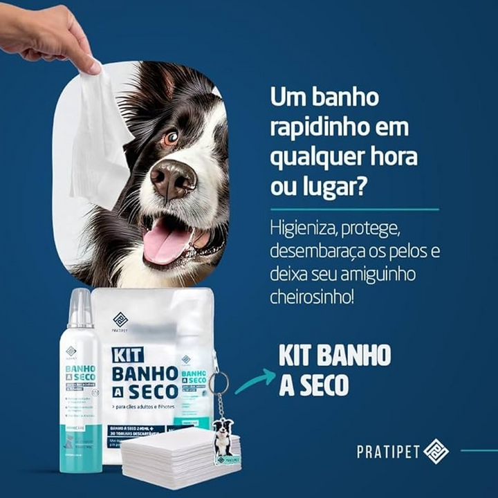 Kit Banho a Seco 240ml - PRATIPET