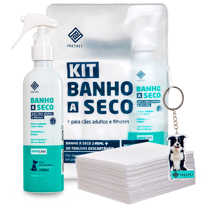 Kit Banho a Seco 240ml - PRATIPET