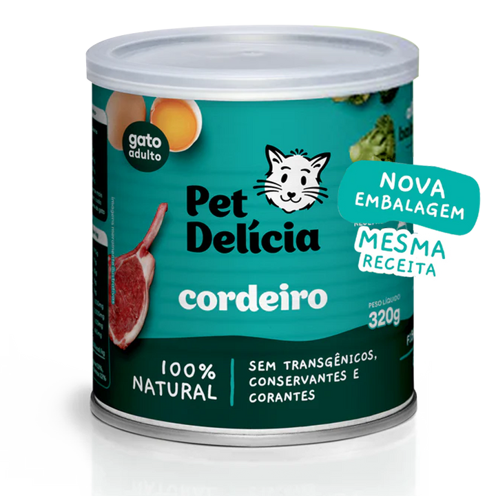 Ração Úmida Natural para Cães Pet Delícia Cordeiro com Legumes 320g