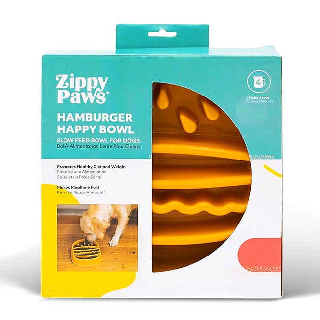 Tigela para Cães - Comedouro Lento - Happy Bowl - BURGER