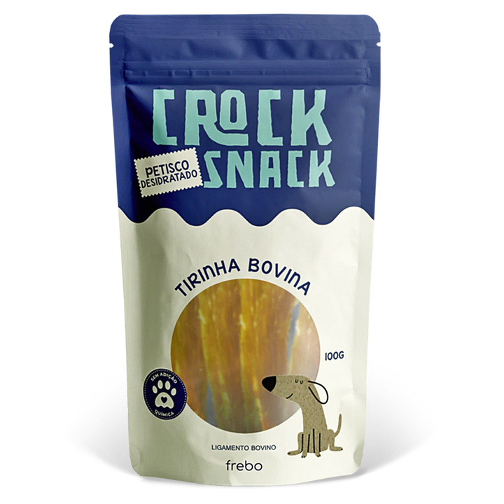 CrockSnack Tirinha de Ligamento Bovino Desidratado - Freebo Pet