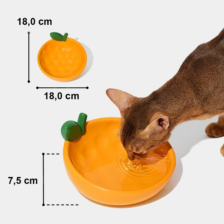 Comedouro de Cerâmica Modelo Tangerinne para Pets - Vetreska