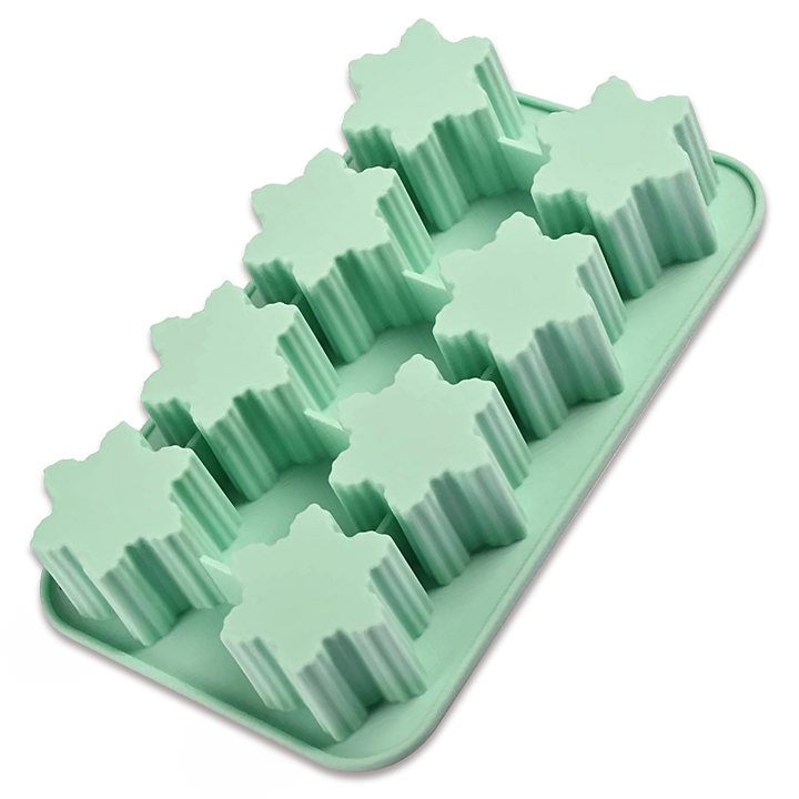Forma de Gelo de Silicone Flocos de Neve cor Azul - MOZCADA