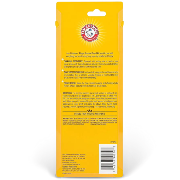 Kit Dental Arm & Hammer Clareador Para Cães Charcoal Bright Sabor Menta