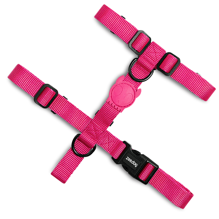 Peitoral Para Cachorro H Zee Dog Rosa Pink Led P