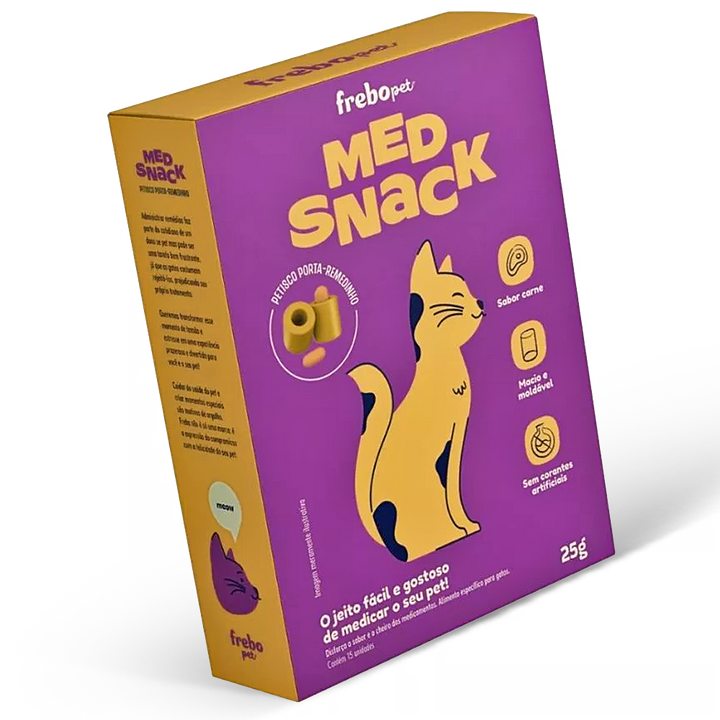 Petisco Moldável Porta Remédio Medsnack Sabor Carne