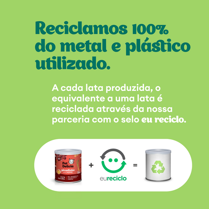 Ração Úmida Natural para Gatos Pet Delícia Picadinho de Carne 320g