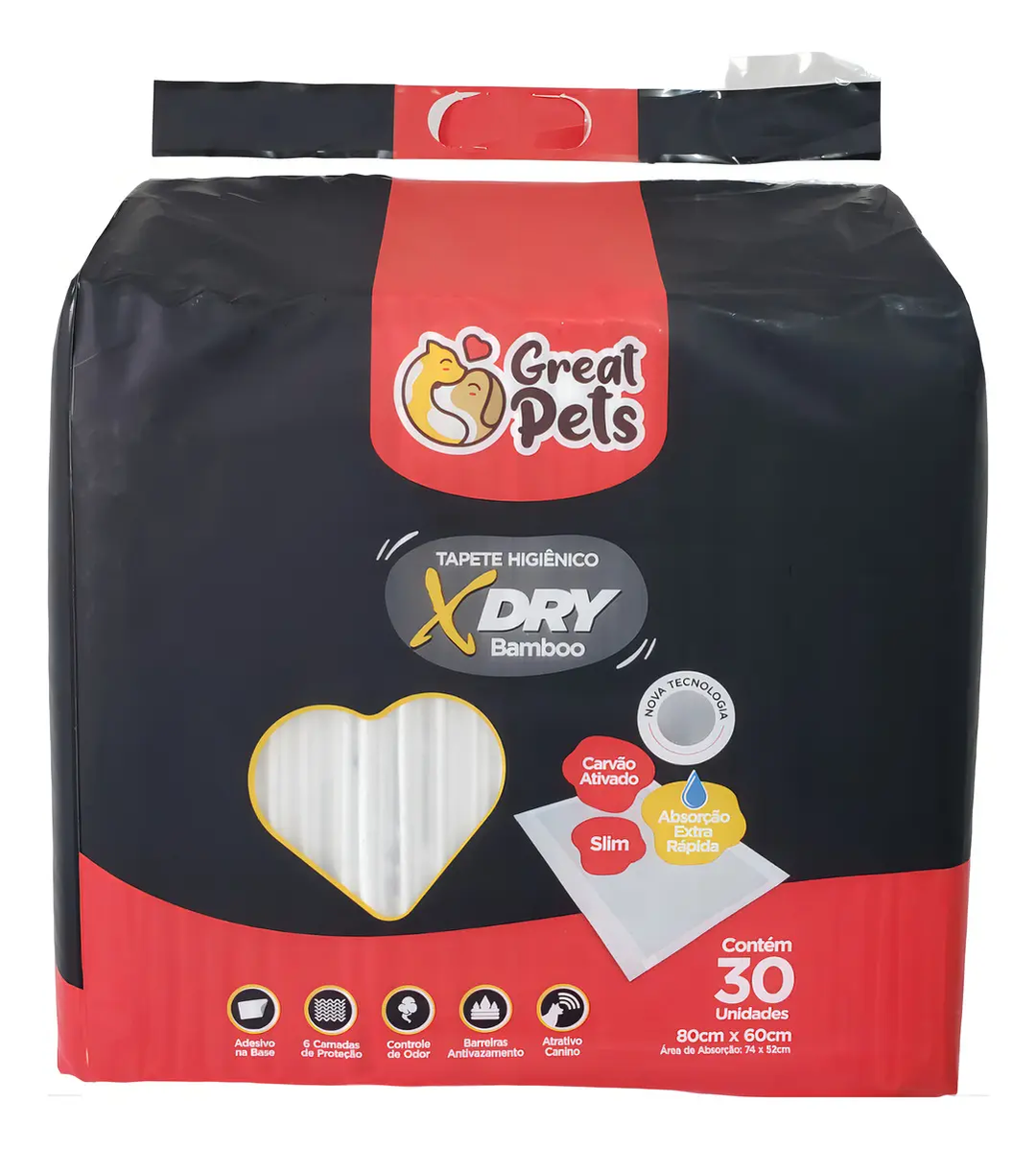 Tapete Higiênico Great Pets X Dry Slim  30 Unid.