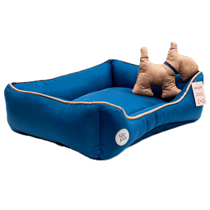 Cama São Pet Rubi Gold Cor Azul - Tam. G