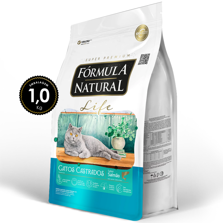 Ração Fórmula Natural Super Premium Life Gato Castrado 1Kg