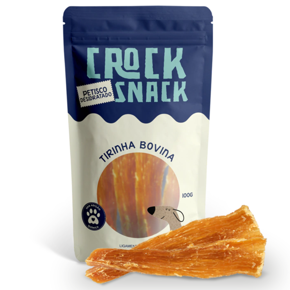 CrockSnack Tirinha de Ligamento Bovino Desidratado - Freebo Pet