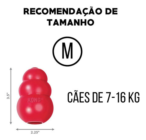 Brinquedo Dispensador De Prêmios Vermelho Kong Classic Medium M