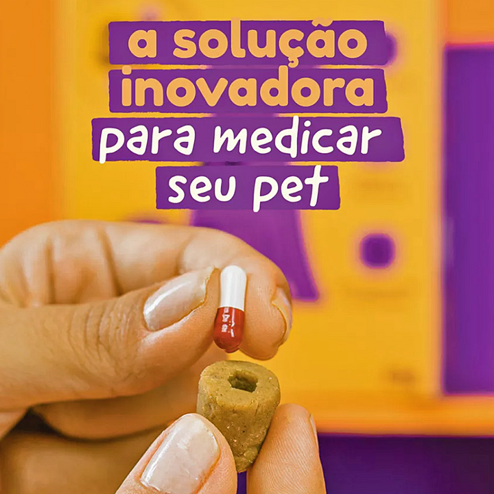 Petisco Moldável Porta Remédio Medsnack Sabor Carne para Cães - 15 unid.