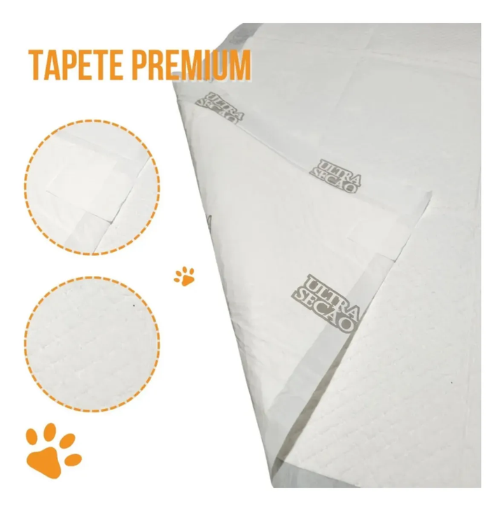 Tapete Higiênico Ultra Secão Branco Premium - Great Pets 30 unid.