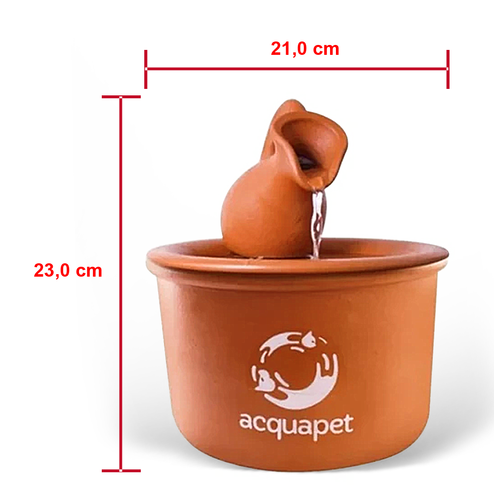 Bebedouro Cerâmica Jarra para Gatos 2L Bivolt - AcquaPet
