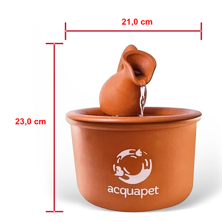 Bebedouro Cerâmica Jarra para Gatos 2L Bivolt - AcquaPet