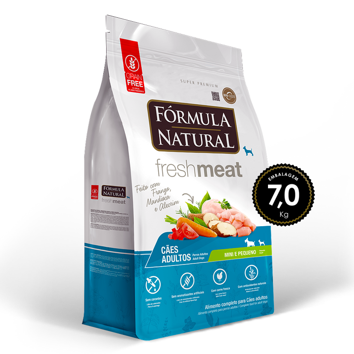 Ração Fórmula Natural Fresh Meat Cão Adulto Mini/Peq 7kg