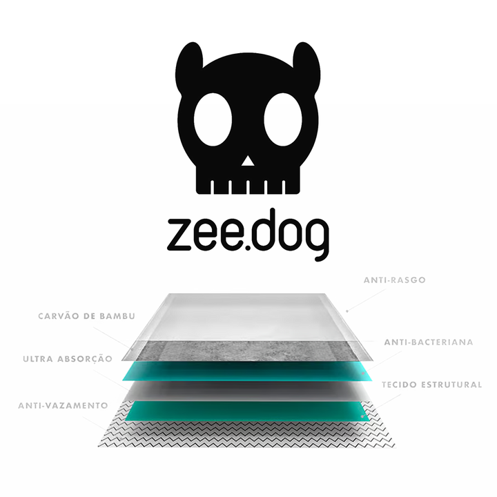 Tapete Higiênico Zee Pad, Zee Dog 30 un Preto