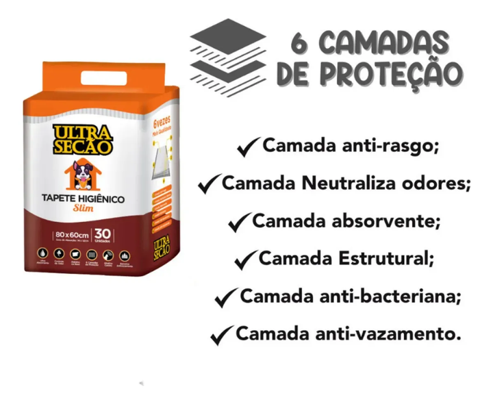 Tapete Higiênico Ultra Secão Branco Premium - Great Pets 30 unid.