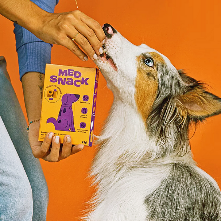 Petisco Moldável Porta Remédio Medsnack Sabor Carne para Cães - 15 unid.