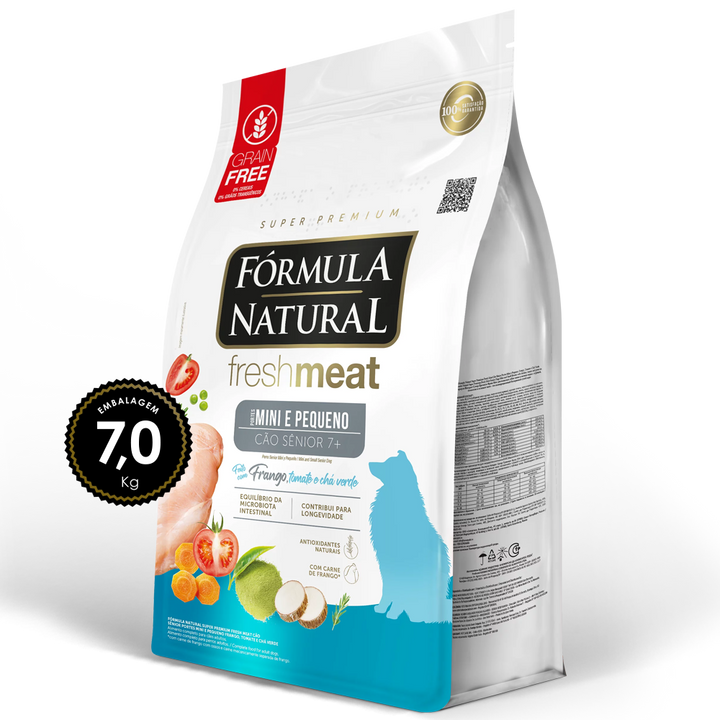 Ração Fórmula Natural Fresh Meat Cães Sênior Mini/Peq 7,0kg