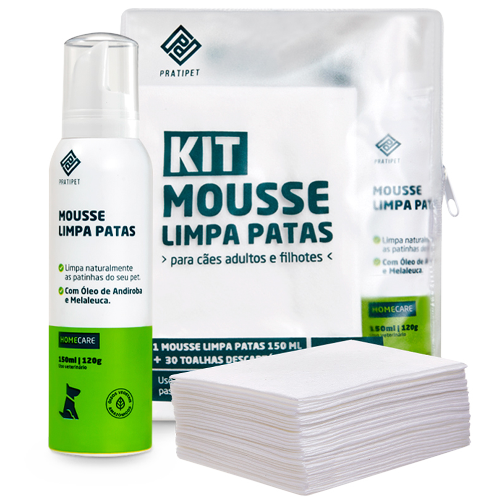 Kit Mousse Limpa Patas 150ml - PRATIPET