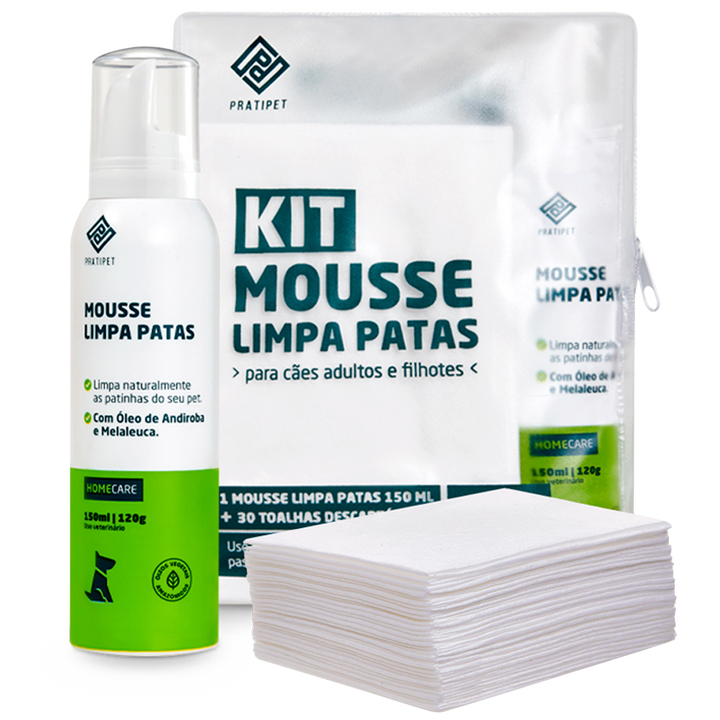Kit Mousse Limpa Patas 150ml - PRATIPET