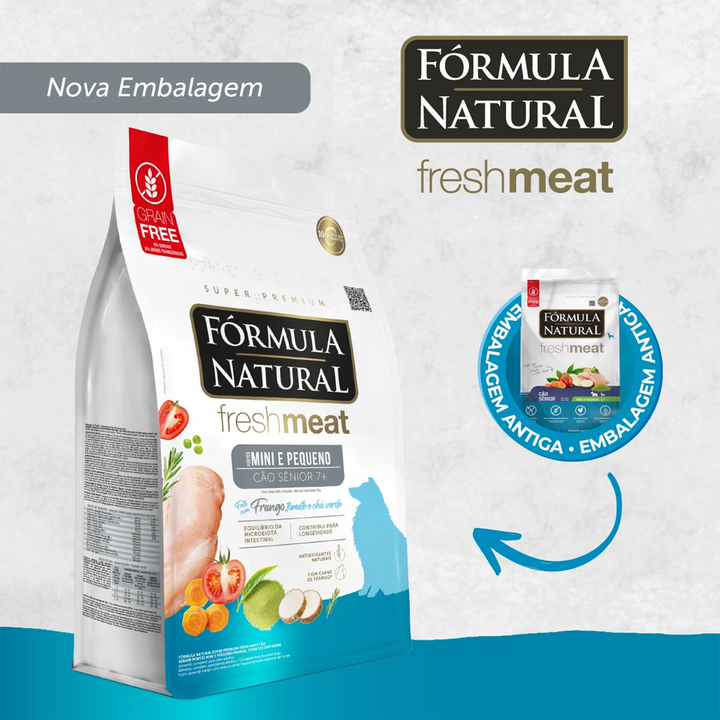 Ração Fórmula Natural Fresh Meat Cães Sênior Mini/Peq 7,0kg