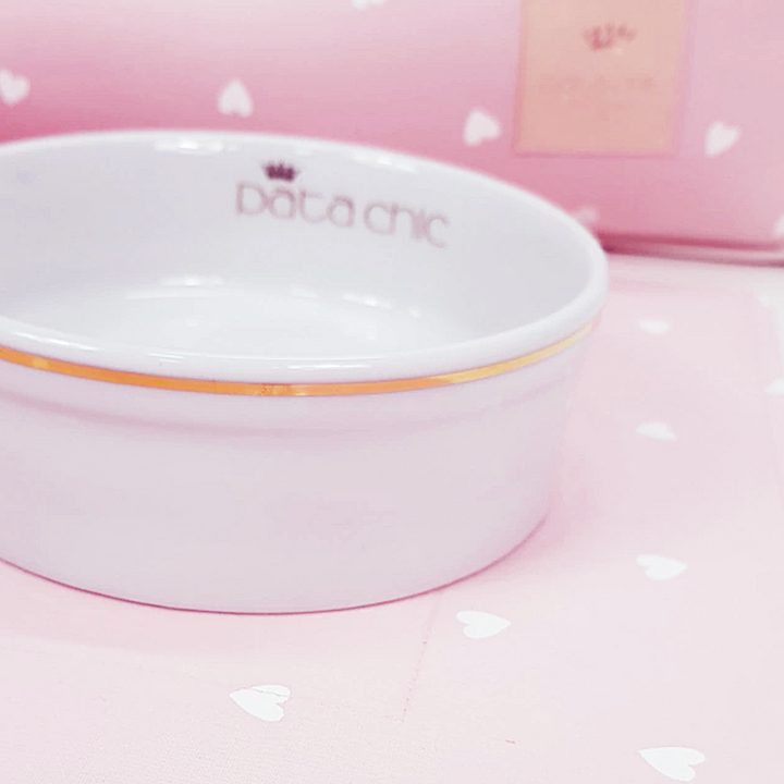 Porta Comedouro Retangular Pata Chic - Love