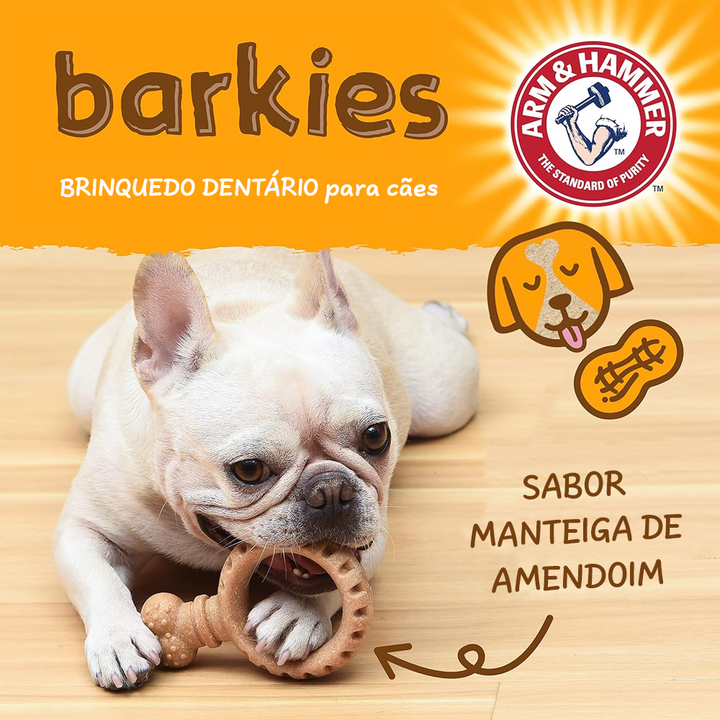 Brinquedo De Roer Barkies Ring Arm & Hammer Cães até 15kg